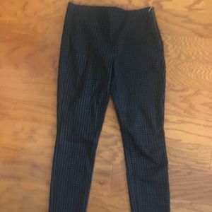 Design Lab Checkered High-Waisted Ankle Pants
